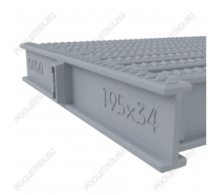 Угловой элемент 195x34мм, цвет серый Acon