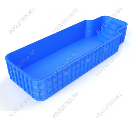 Полипропиленовый бассейн Сальвадор max. 10х3.5х1.5. римская r. скиммерный. стандарт. 8 мм